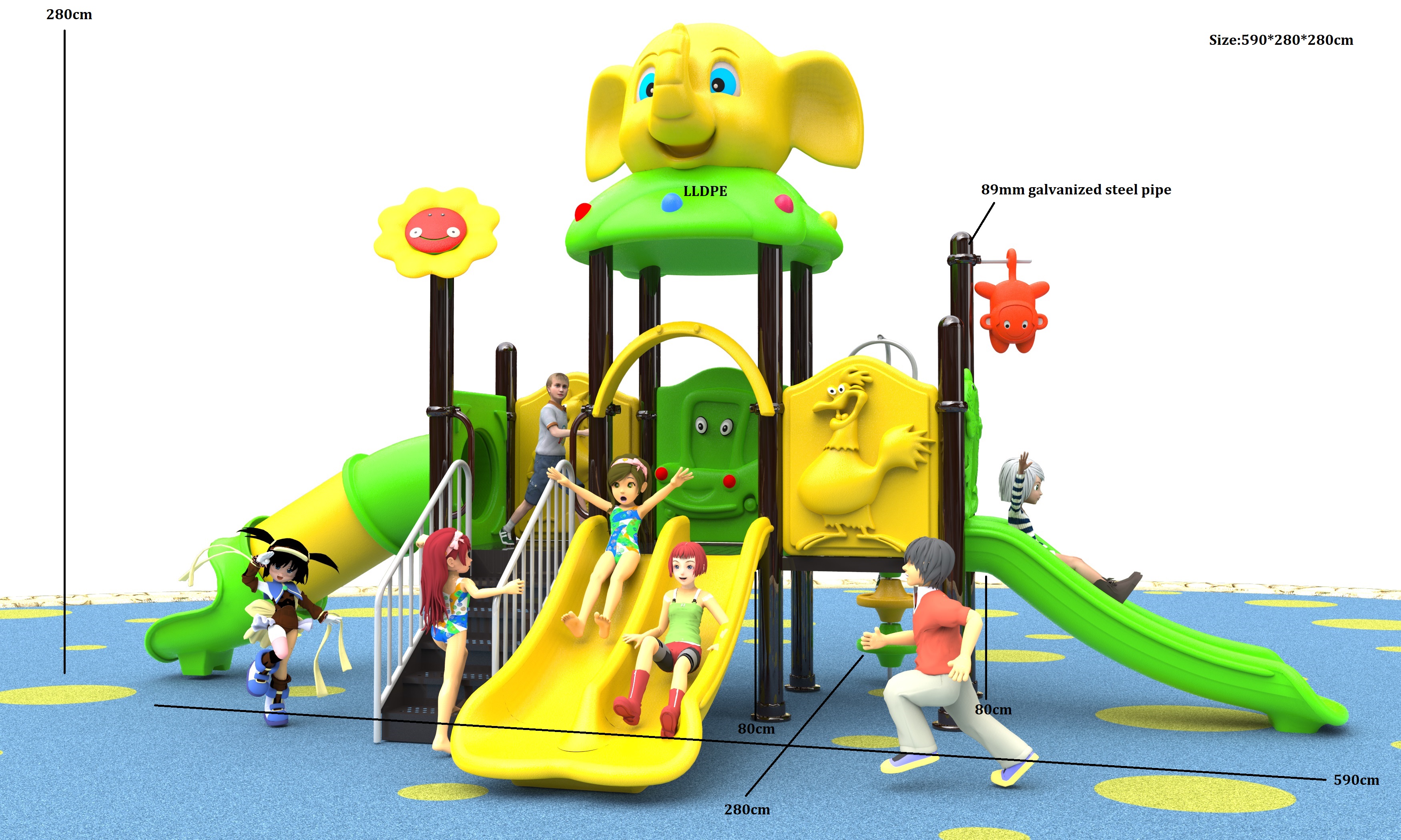 toddlers outdoor playground HT-89010