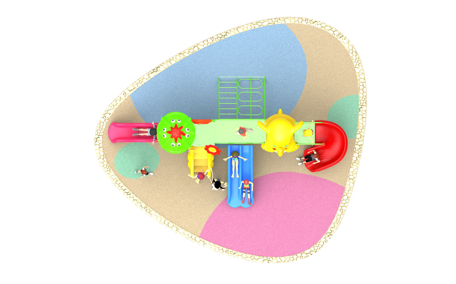 kids outdoor playset outdoor playground equipment custom playground HT-55006