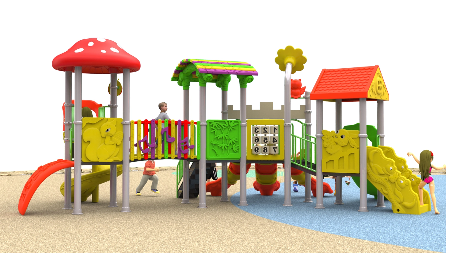 kids outdoor playset outdoor playground equipment custom playground HT-14007