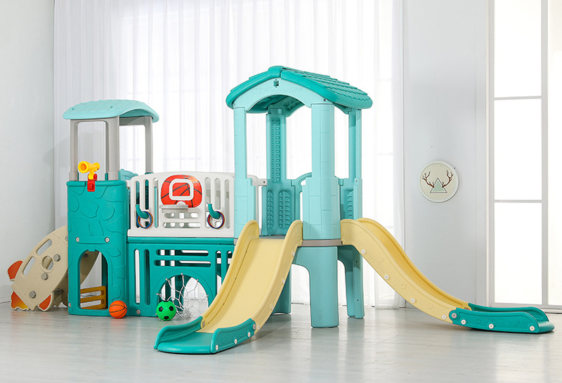 plastic playhouse with slide SLWJ-002