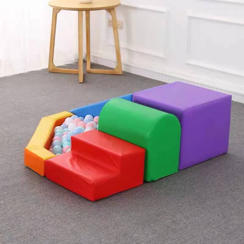 Toddler Playtime Corner Climber, Indoor Active Play Structure for Toddlers and Kids, Safe Soft Foam for Crawling and Sliding RB-034