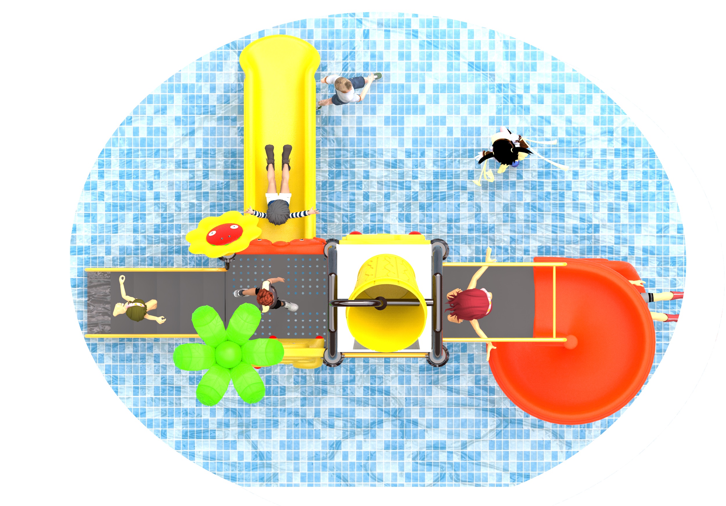 kids water playground equipment HT-89096