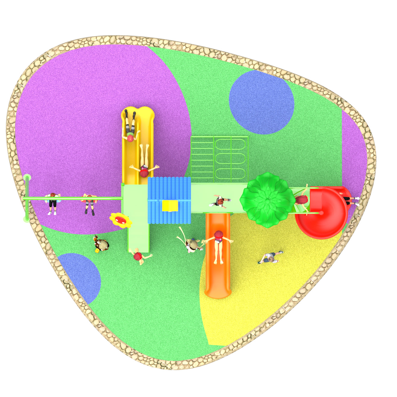 children outdoor playground equipment playset HT-55026