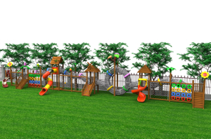 chilren's wood playground equipment HT-WD23007