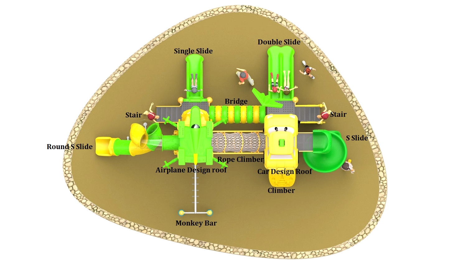outdoor playground equipment for children HT-14002