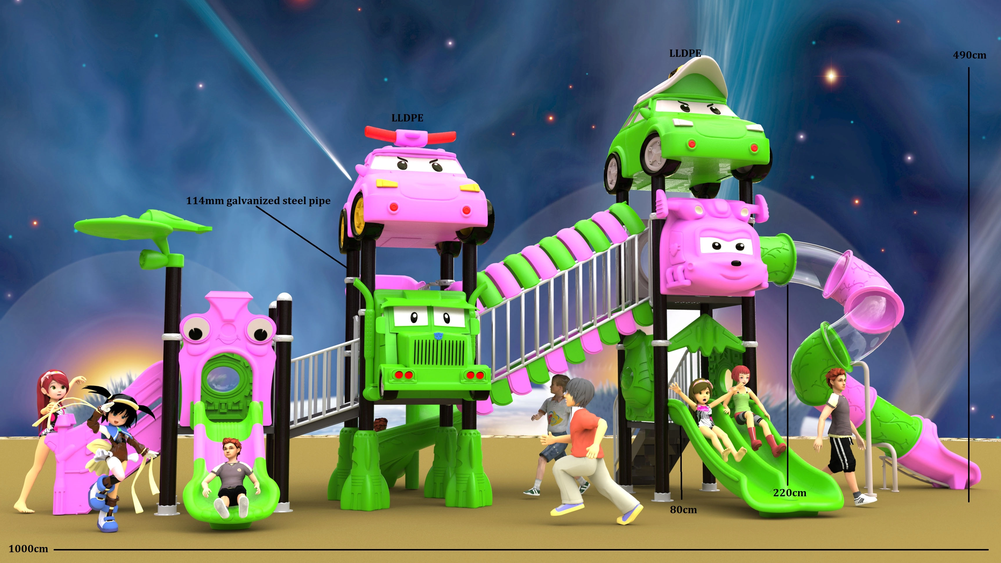 amusement park playground custom playground HT-14018