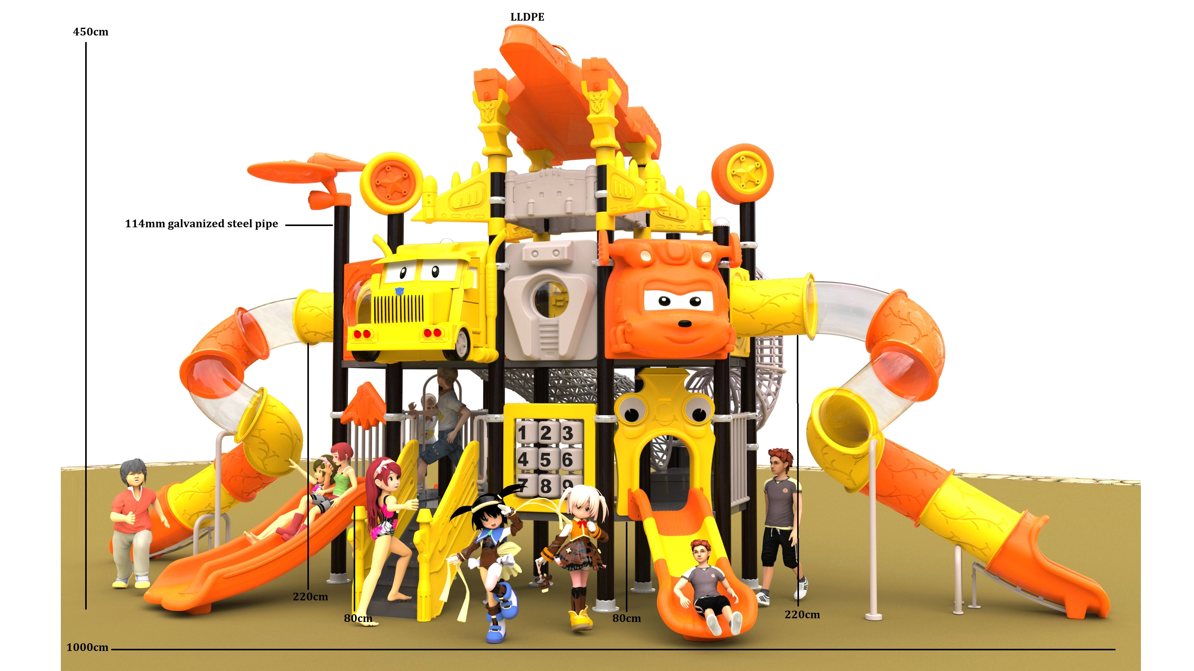 kids custom playground outdoor playground equipment HT-14020