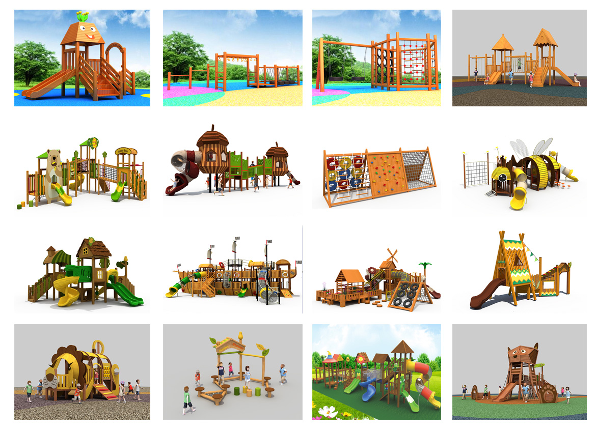 outdoor playground wood 01