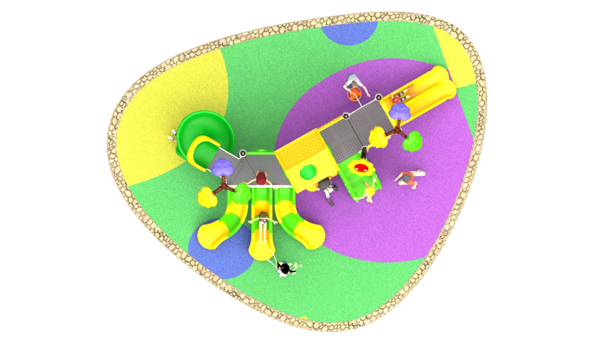 Colorful children playground park HT-14076