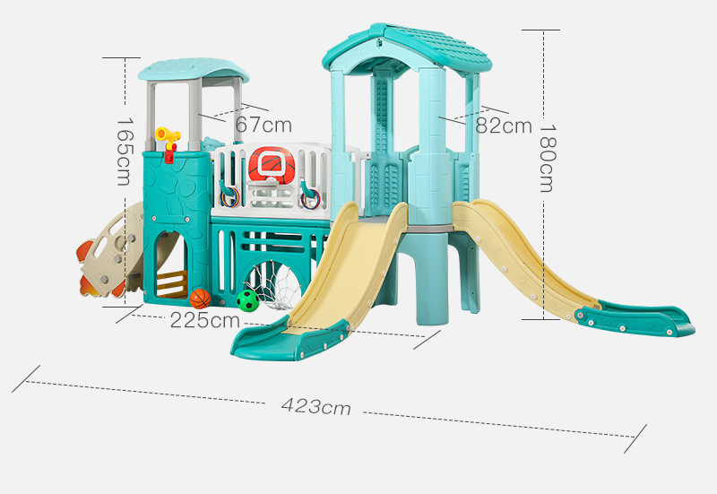 plastic playhouse with slide SLWJ-002