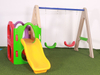 toddlers plastic playhouse with slide&swing seat SLWJ-016