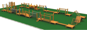 sports wood playground equipment HT-WD23021
