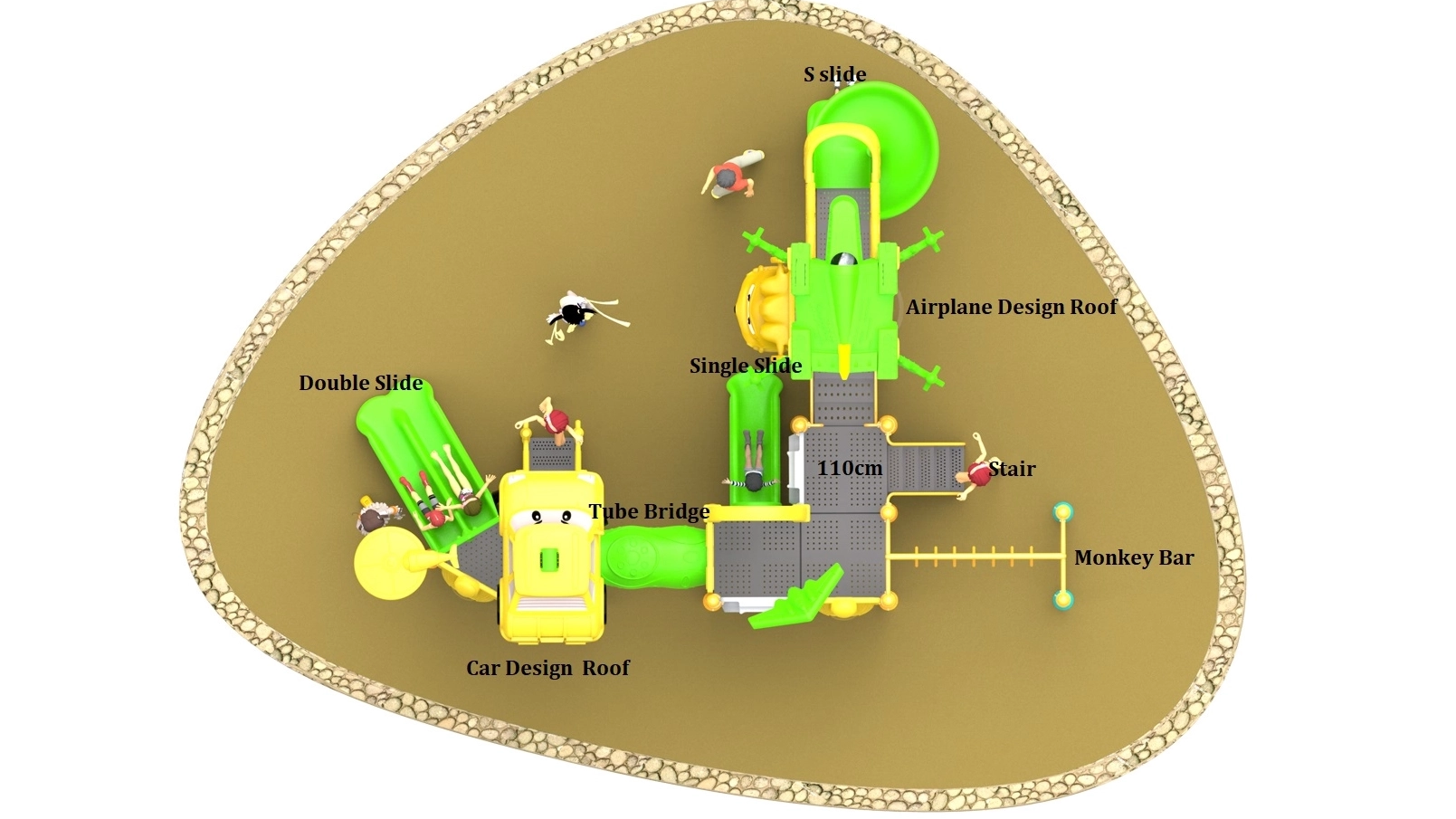 playground equipment for amusement park kids play HT-14004