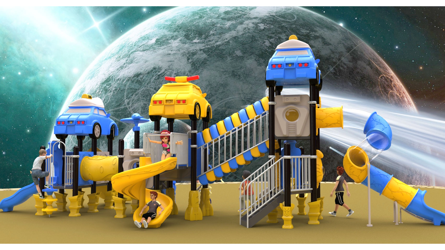 outdoor playground equipment amusement park play HT-14016