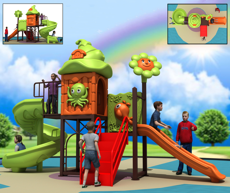 kids outdoor playground equipment HT-55114