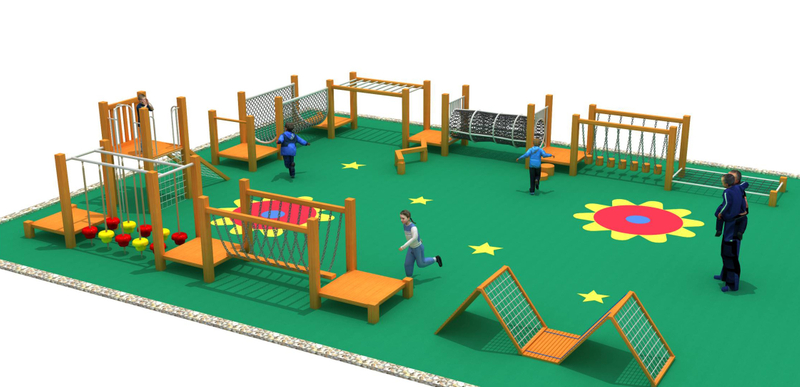 outdoor wooden playground set for toddlers MH-059