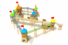 kids backyard wood playground equipment HT-WD23008