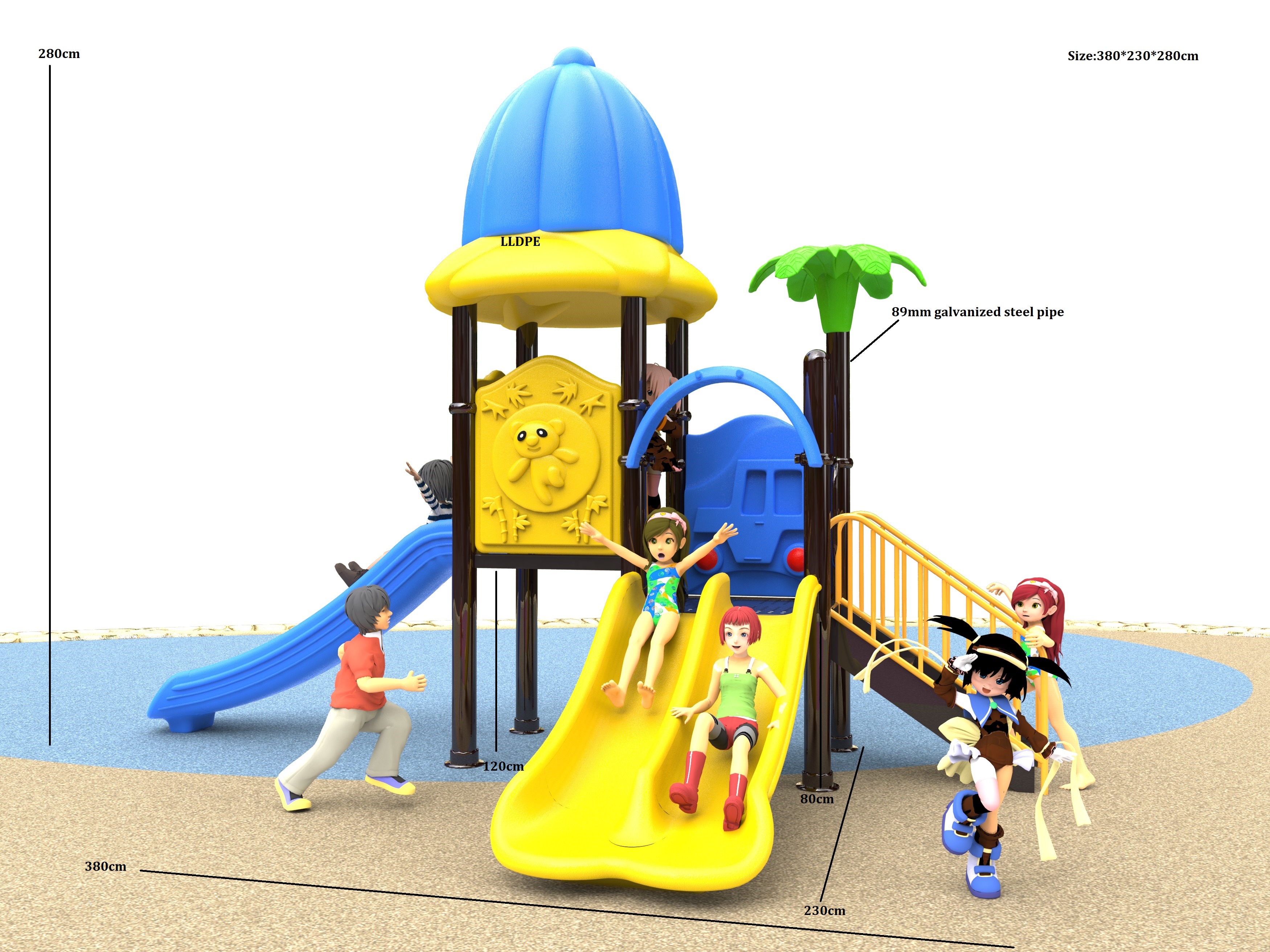 toddlers outdoor play equipment HT-89018