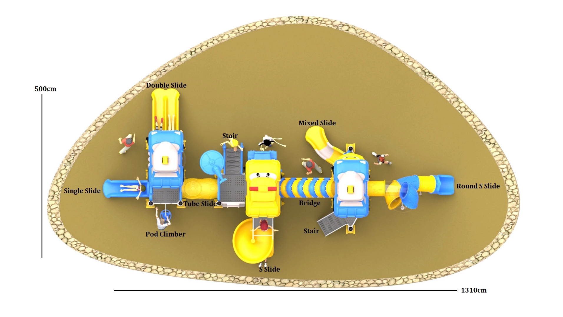 outdoor playground equipment amusement park play HT-14016
