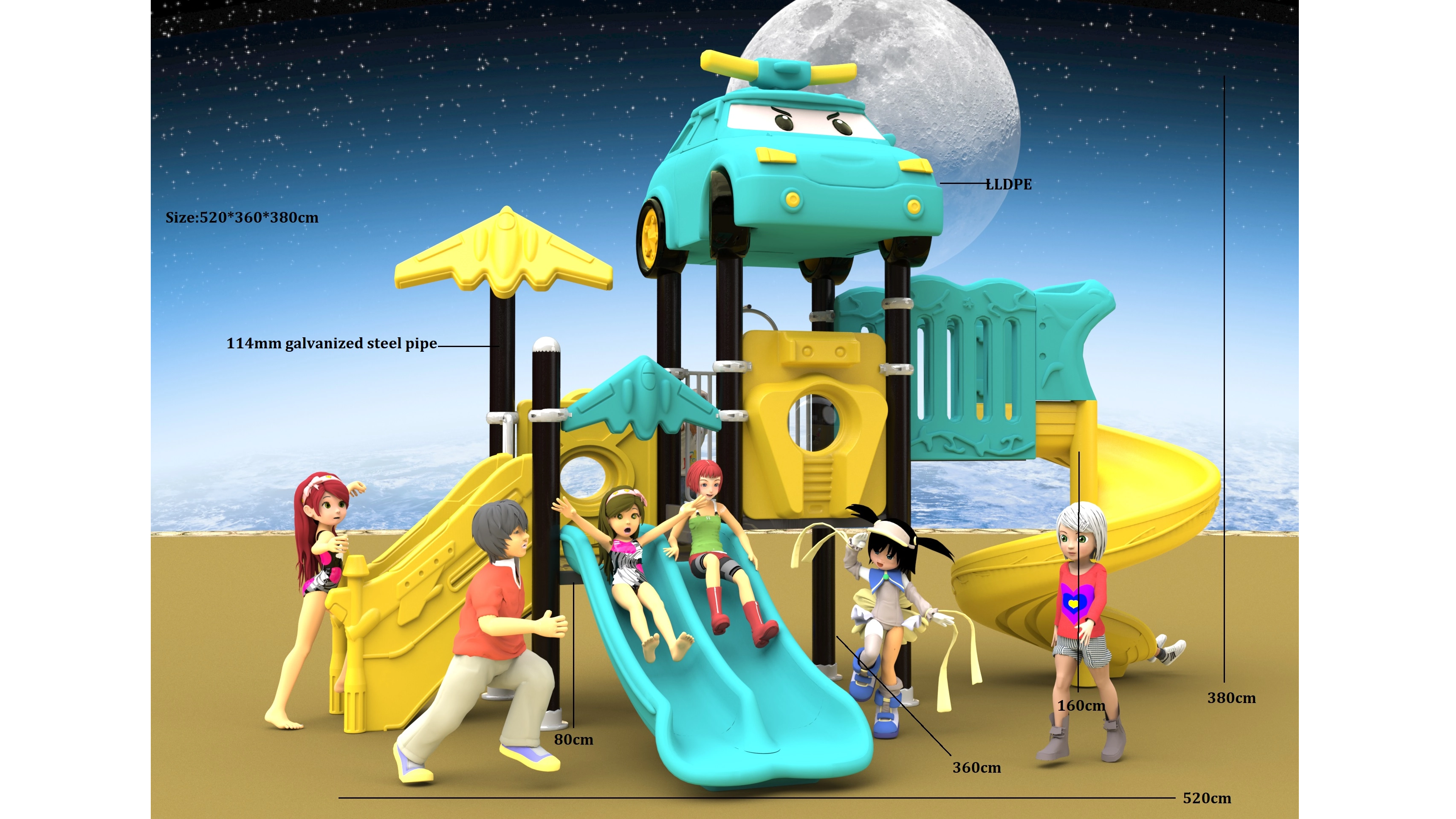 kids preschool playground equipment HT-14012