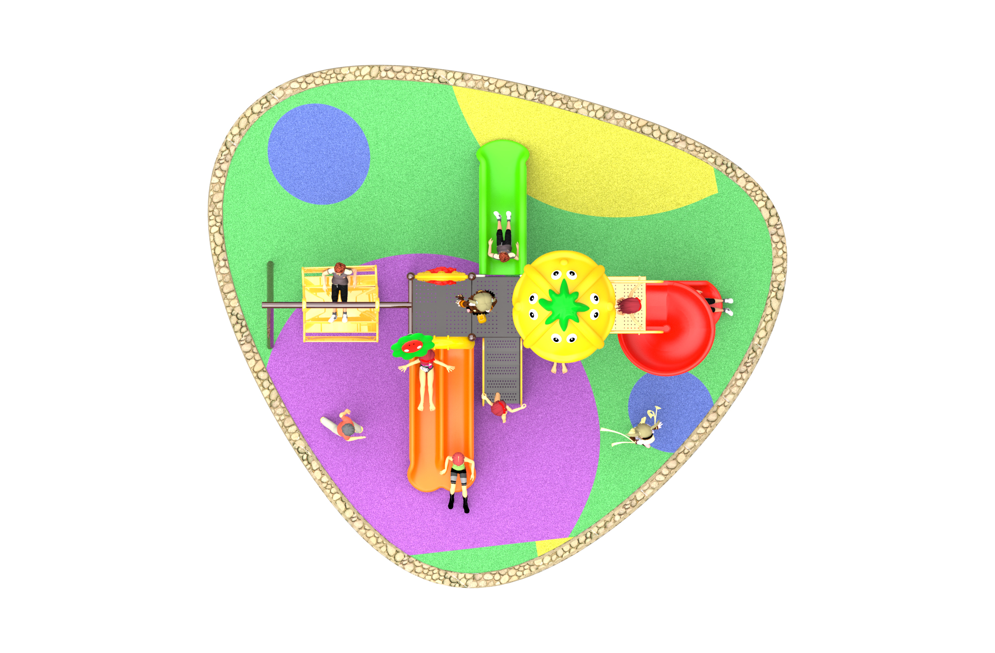 children's plastic playground equipment HT-76048