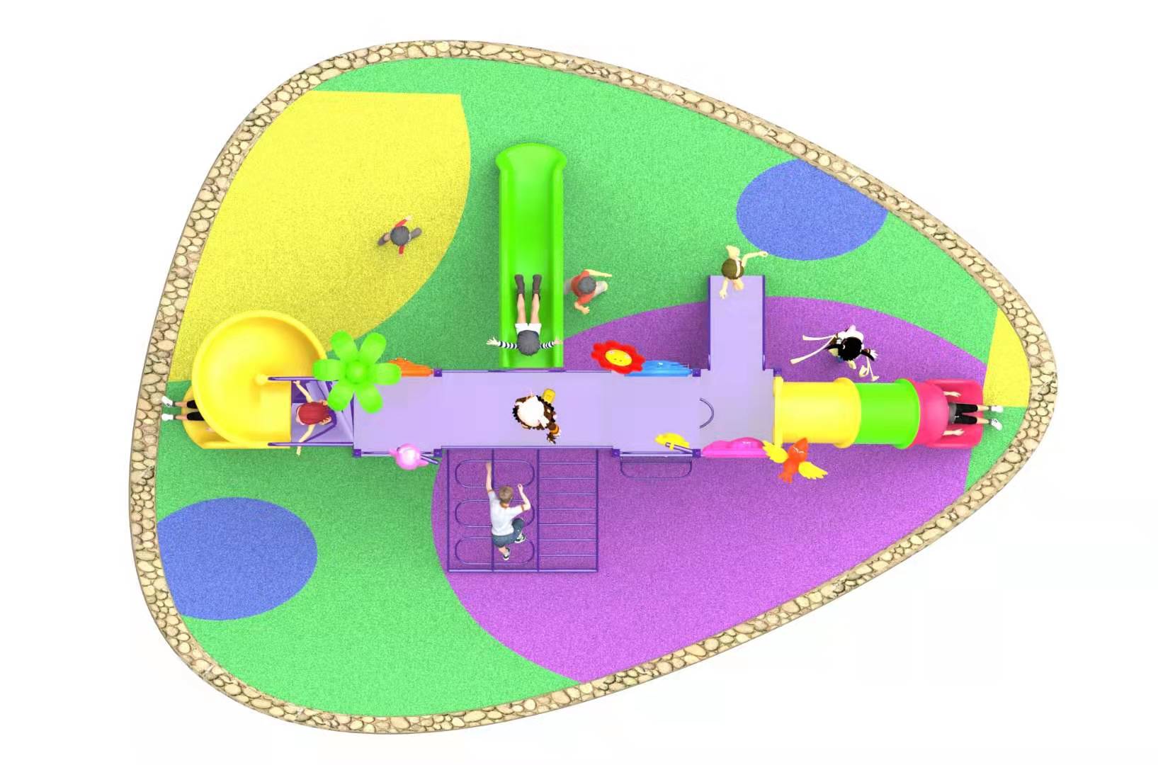 children outdoor playground equipment playset HT-55133