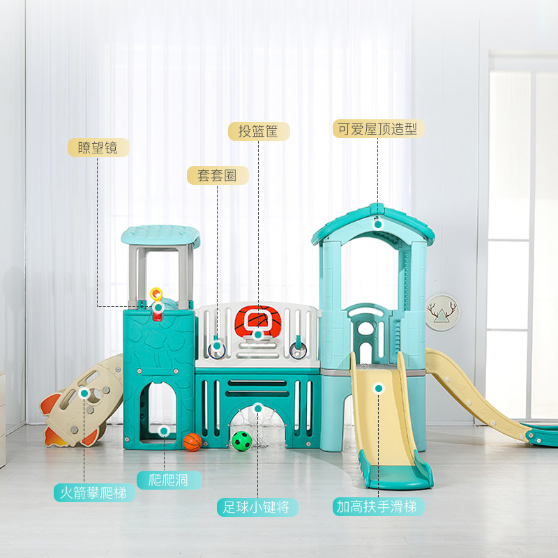 plastic playhouse with slide SLWJ-002