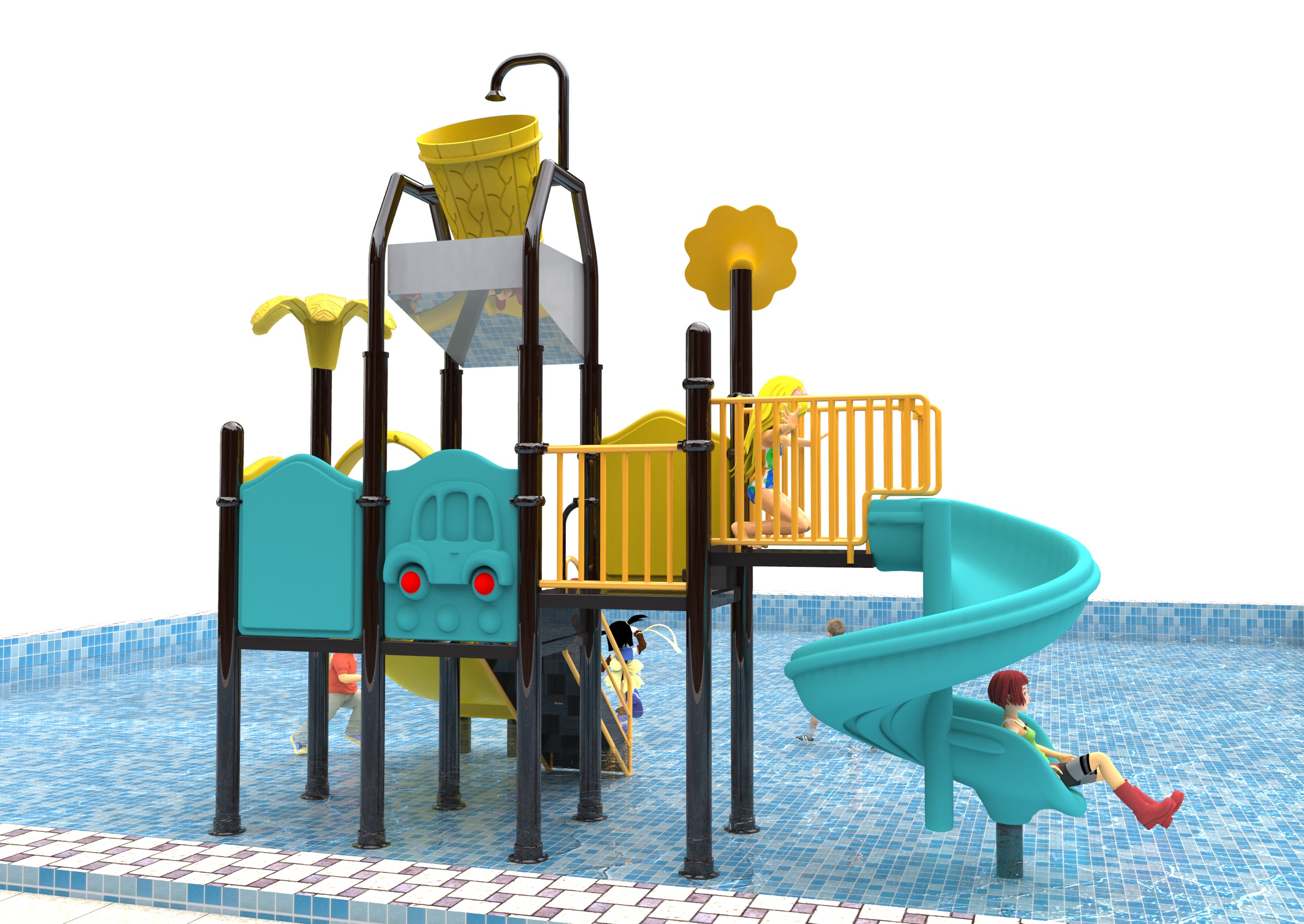children's water feature playground HT-89098