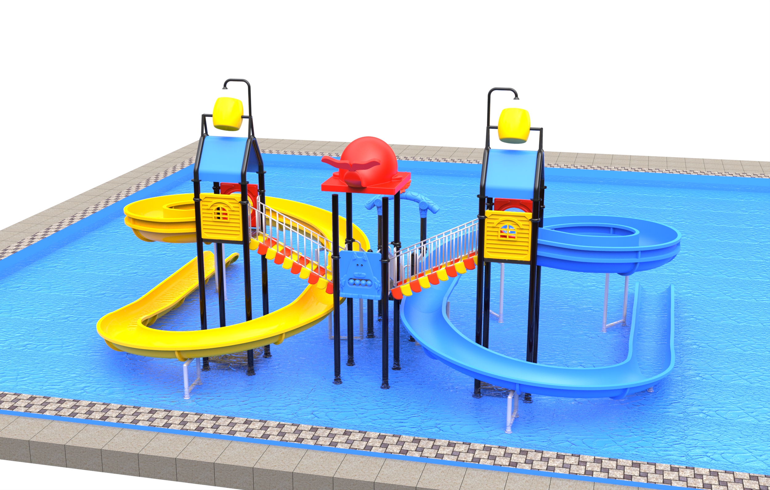 kids water feature playground HT-14208
