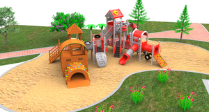 indoor wooden playground HT-WD23001