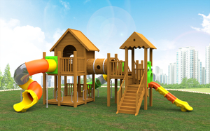 kids outdoor wooden playground equipment HT-WD23002