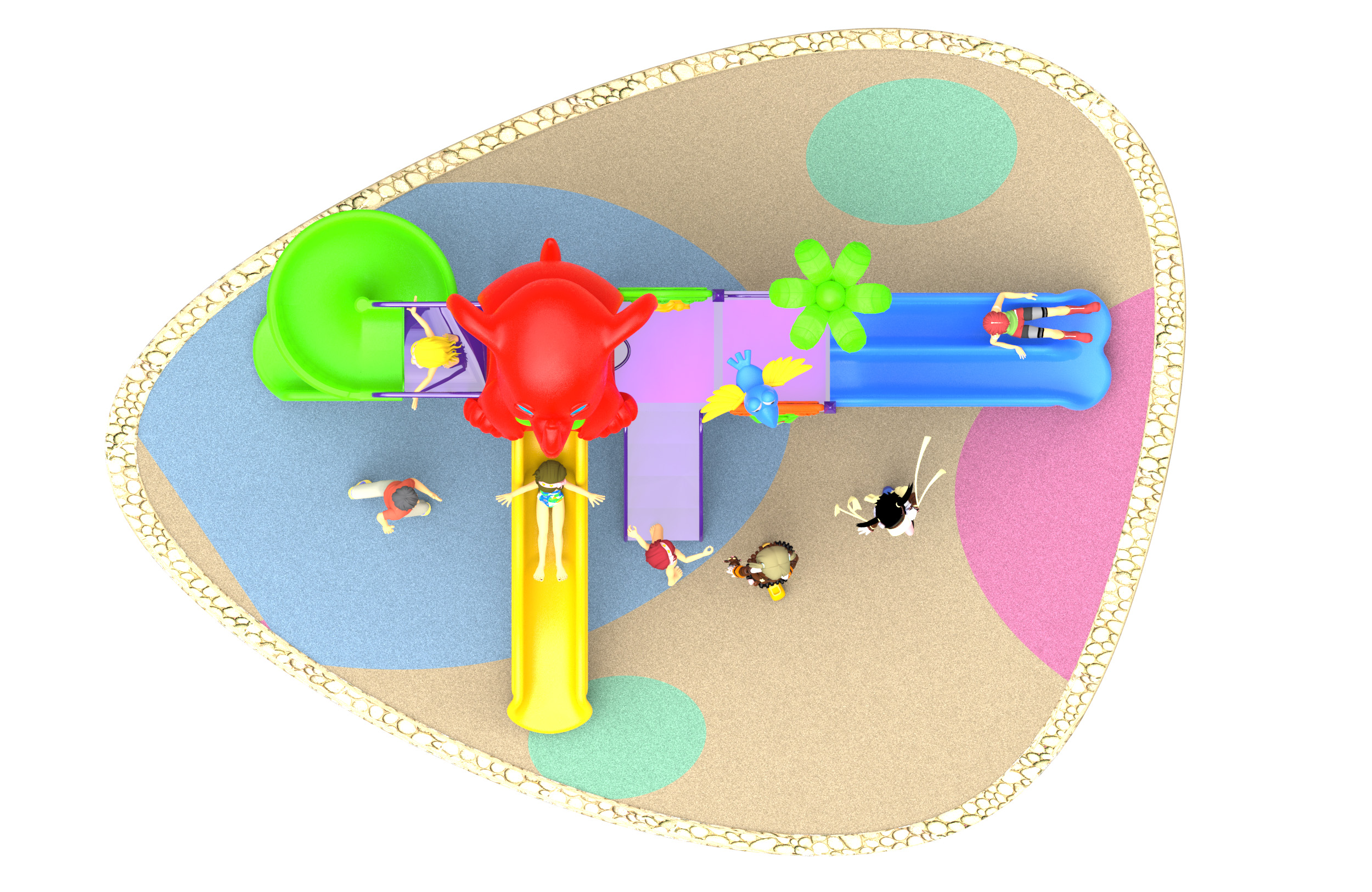 children outdoor play area HT-55041