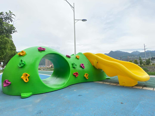 children's outdoor playground with climbing & slide SLWJ-350
