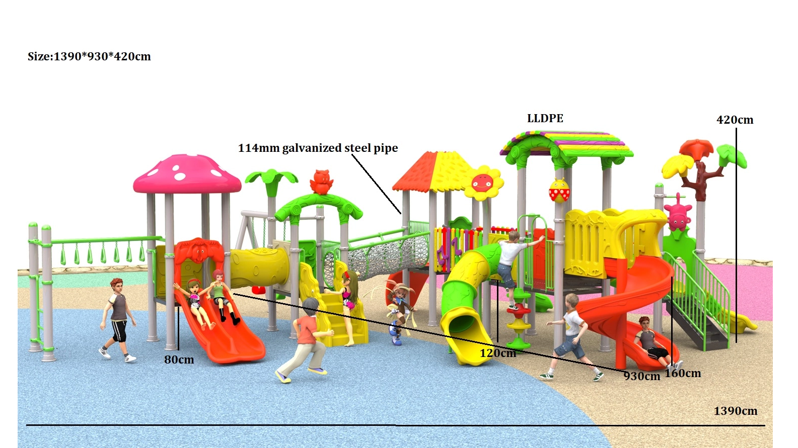 children's playground equipment amusment park play HT-14008