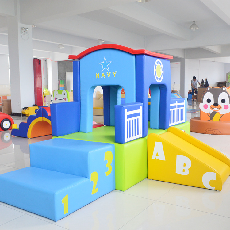 pirate ship design soft playground, toddler's indoor playground equipment, indoor playground equipment for toddler's play center RB-062