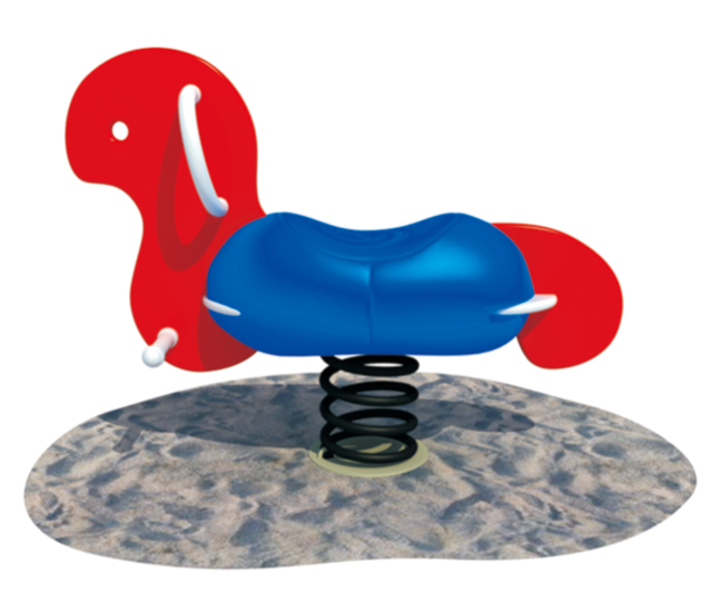 PE spring animal playground equipment PE-YM-212