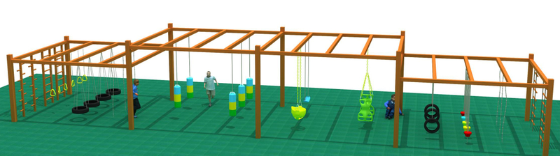 outdoor adventure playground equipment HT-WD23023