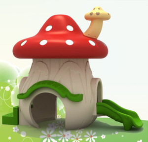 kids plastic playhouse with slide SLWJ-045