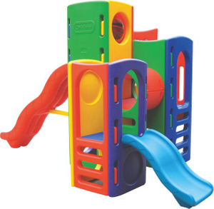 plastic cubby house with slide SLWJ-024