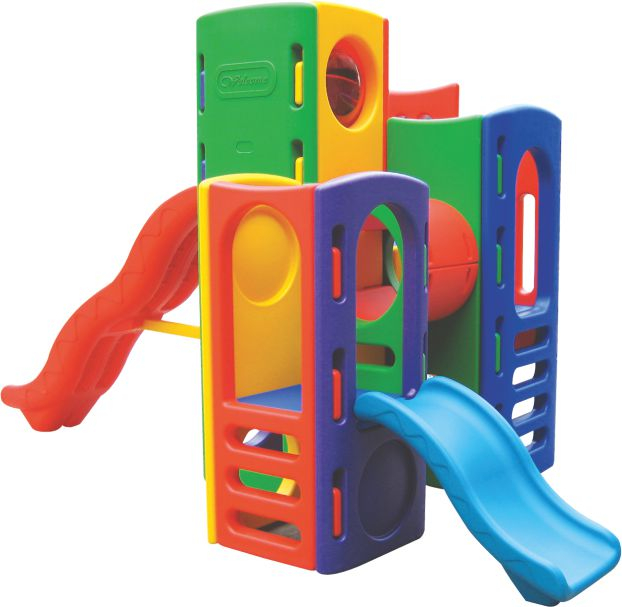 plastic cubby house with slide SLWJ-024