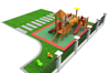 wood playground equipment for older students HT-WD23014
