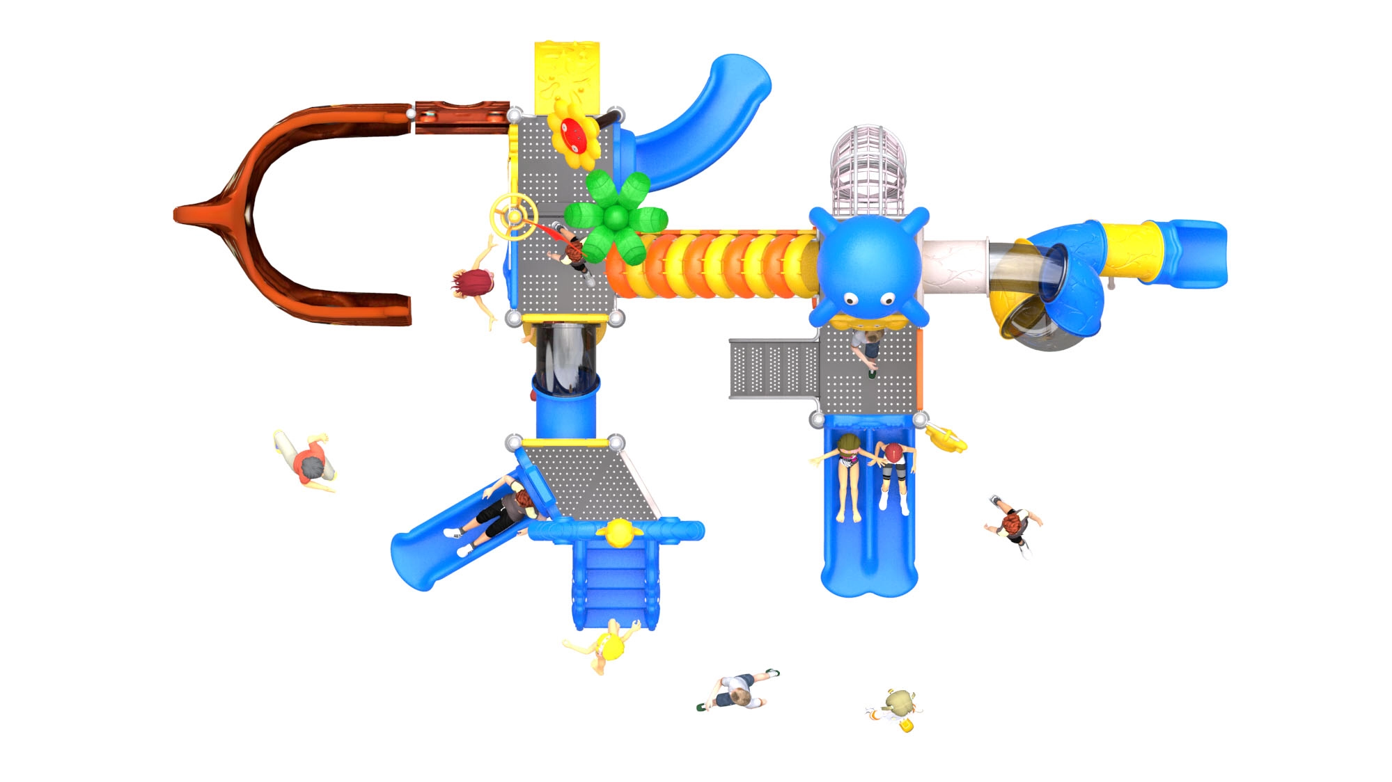 kid plastic outdoor playground equipment HT-14043