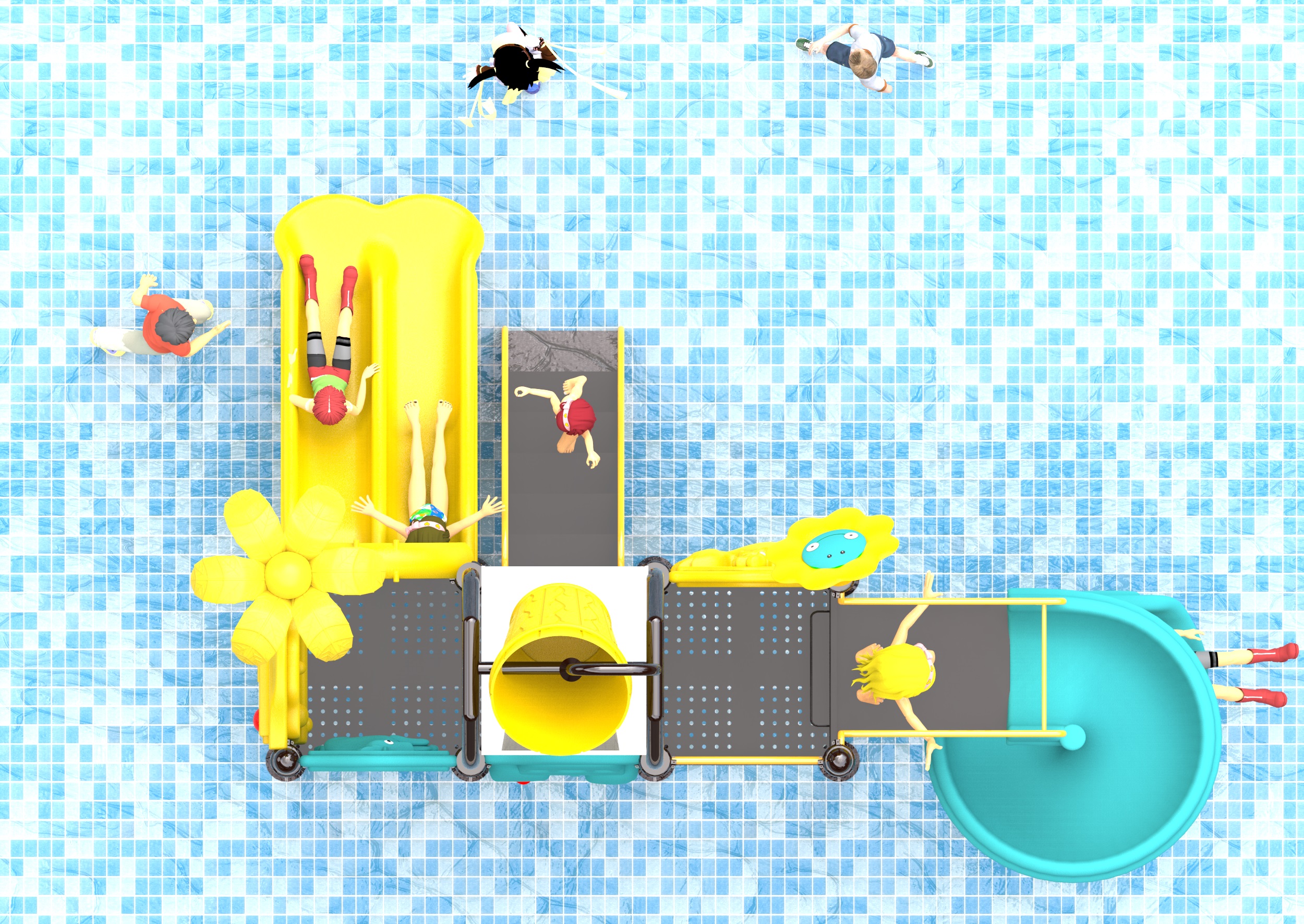 children's water feature playground HT-89098