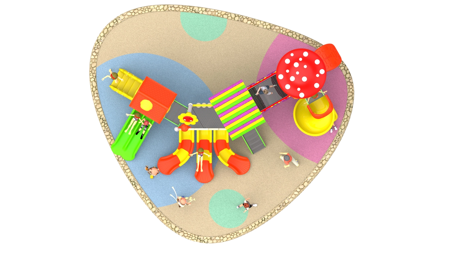 kids outdoor playset outdoor playground equipment custom playground HT-14007