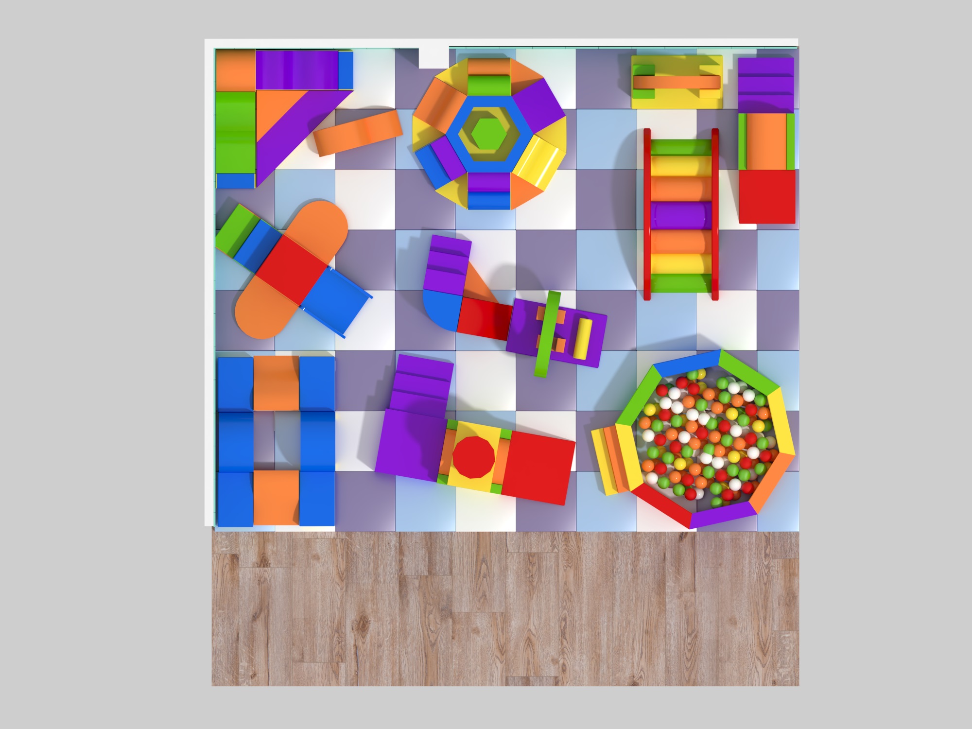 toddler's soft playground equipment set 