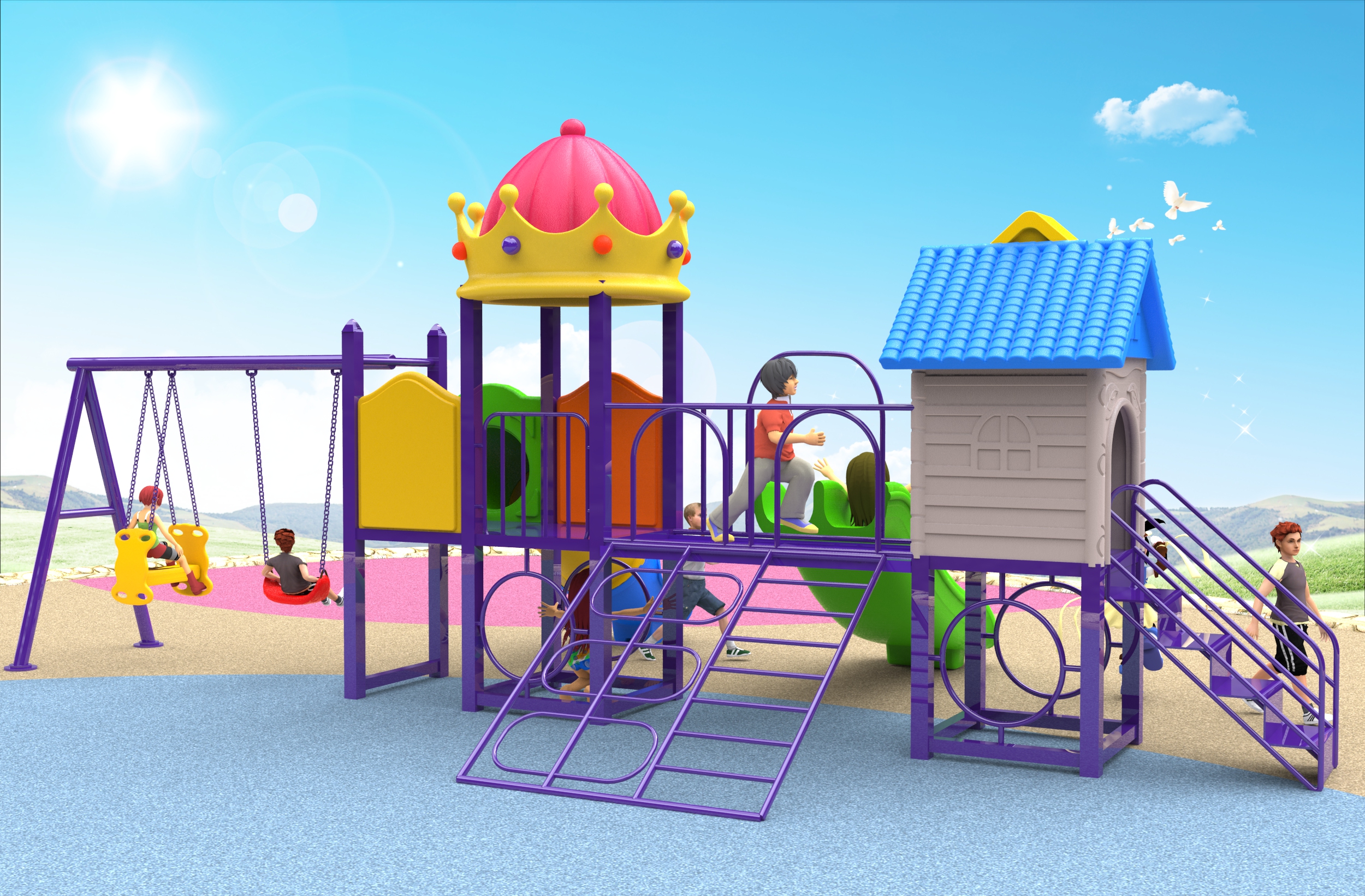 playground equipment for community park HT-2355004