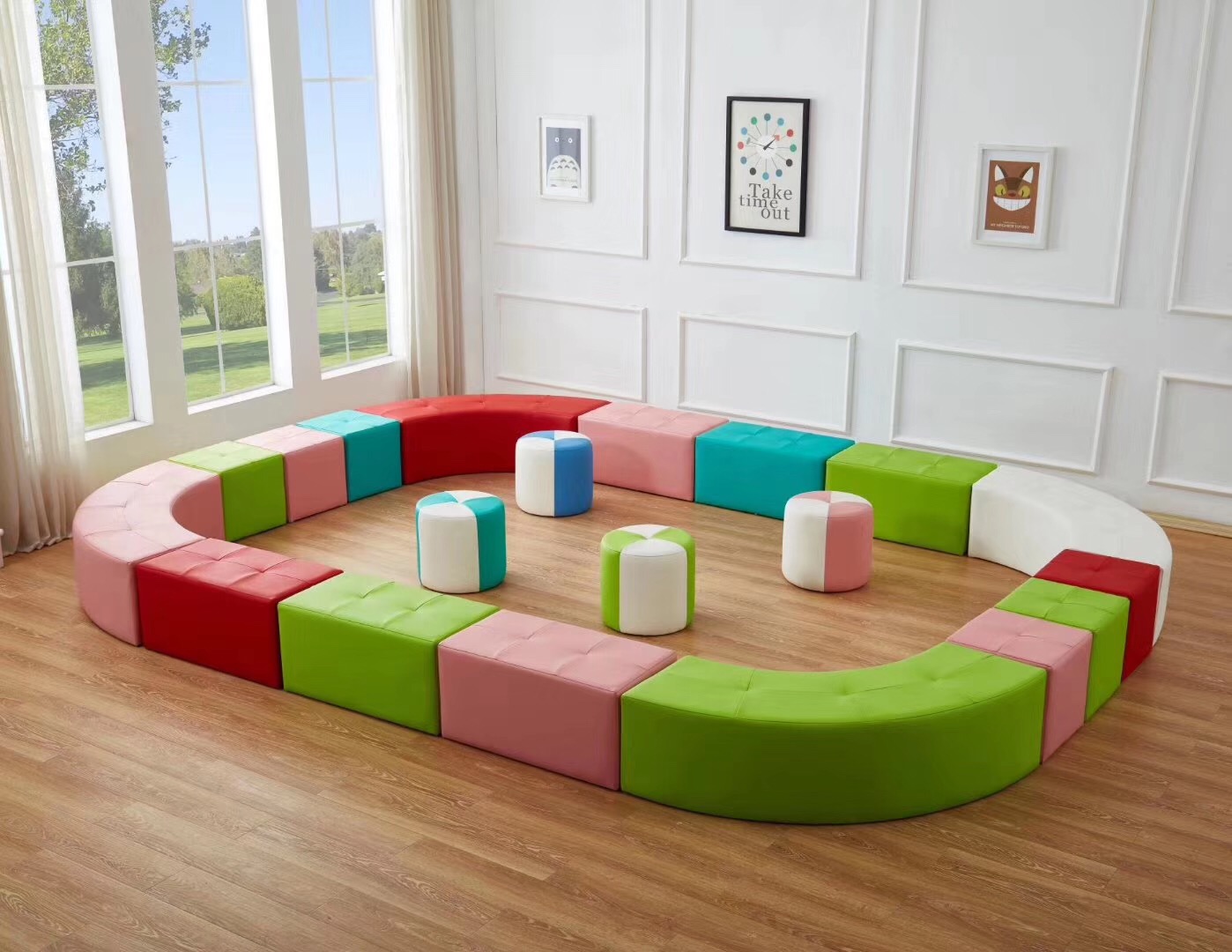 toddler's soft playground equipment, soft bench RB-035