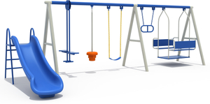 Outdoor Combinatione Slide and Swing Playground for Kids QQ-002