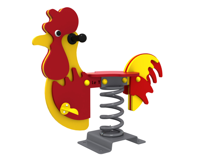 Colorful spring horse in playground park PE-YM-035