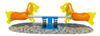 Full set of big playground with the spring seesaw PE-QB-003